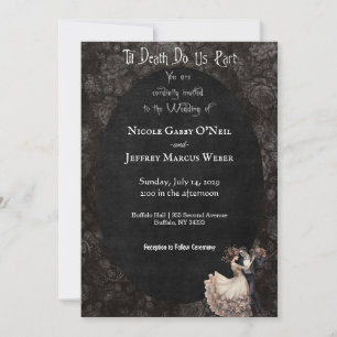 Mariage gothique Faire-part de mariage foncé