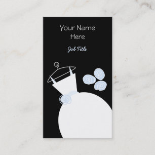 Mariage Gown bleu carte de visite portrait noir