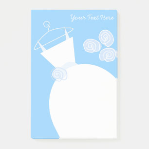 Mariage Gown Blue texte post-it note