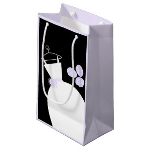 Mariage Gown Purple sac cadeau noir pâle violet