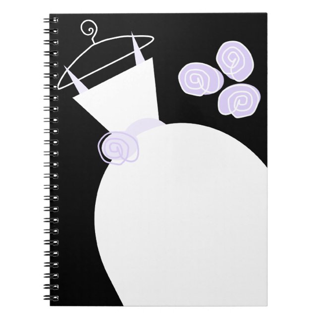 Mariage Gown violet carnet noir (Devant)