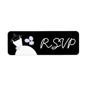 Mariage Gown violet 'RSVP' noir petit