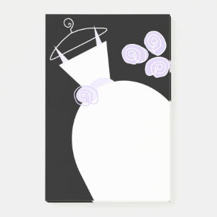 Mariage Gown violet vertical noir post-it note
