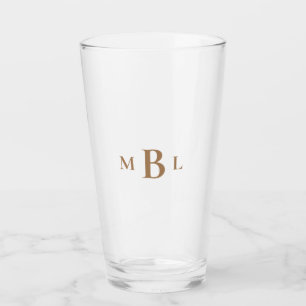 Mariage Gras Monogramme Or Verre Tumbler