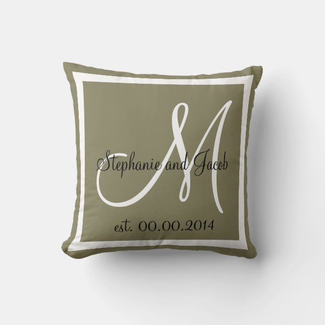 Mariage gris chaud coussin (Recto)