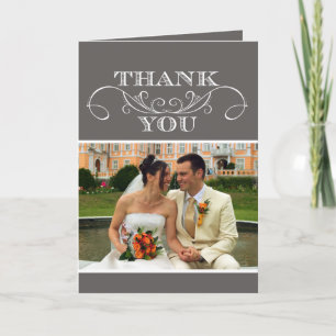 Mariage Gris Moderne Gris Gris Merci Cartes