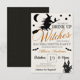 Mariage Halloween Bachelorette Invitation