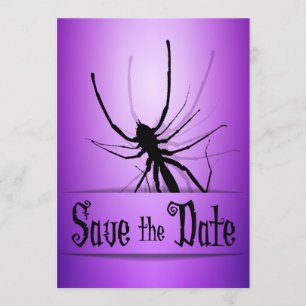 Mariage Halloween Enregistrer La Carte Date Purple