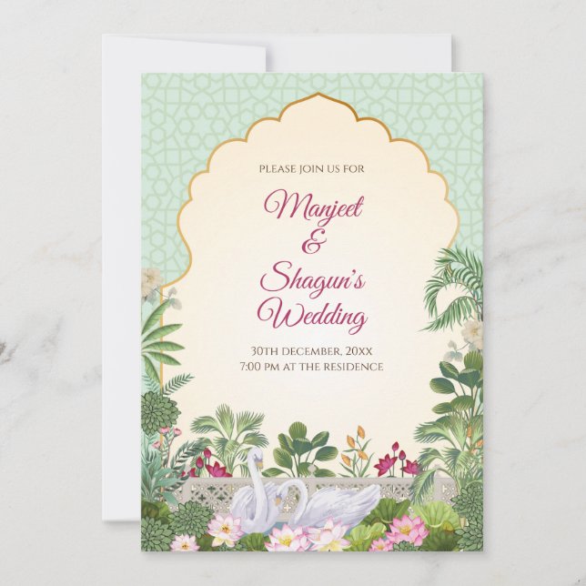 Mariage hindou indien Faire-part de mariage numéri (Devant)