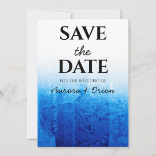 mariage hiver enregistrer la date invitations