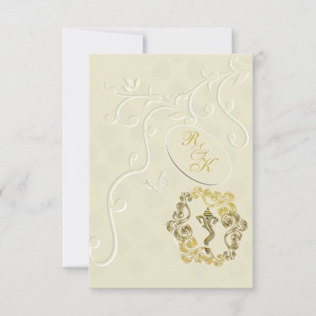 Mariage indien hindu Ganesha invitation (Devant)