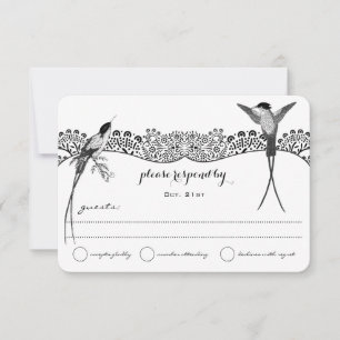 Mariage Inséparable de colibri RSVP