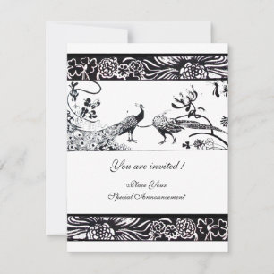 MARIAGE INSÉPARABLES Black White Party Invitation