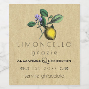 Mariage Invité Favoriser Limoncello Étiquette Vint
