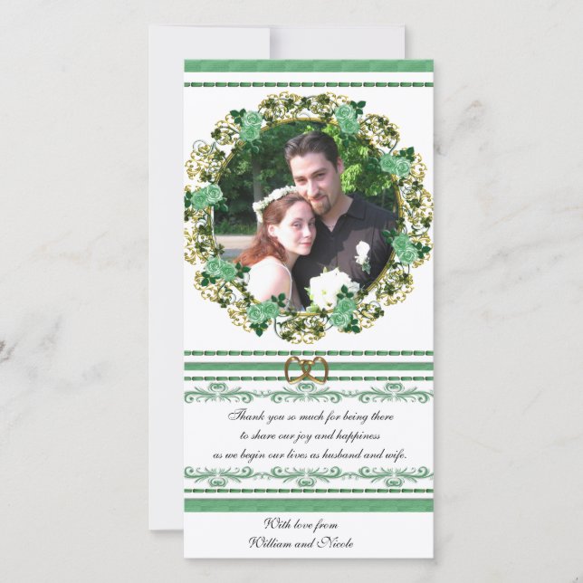 Mariage irlandais Merci Carte photo (Devant)