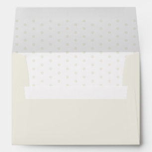 Mariage ivoire Classique Polka Enveloppe Lined Poi