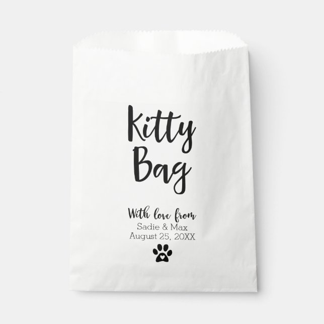 Mariage Kitty Treat Favoriser les sacs (Devant)