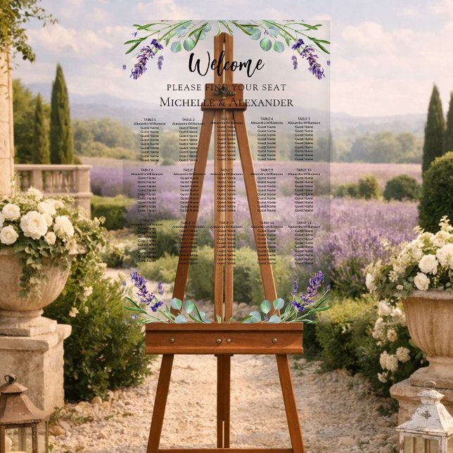 Mariage lavande 15 tables (Créateur téléchargé)