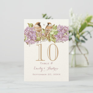 Mariage Lavender Lilac Inséparable Numéro de table