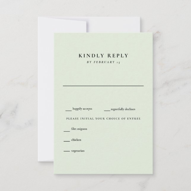 Mariage léger simple RSVP (Devant)