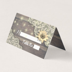 Mariage Lieu Numéro de table Dentelle Tournesol Bo