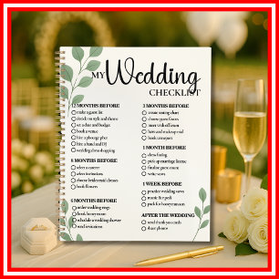 Mariage Liste de contrôle Planificateur Green Euca