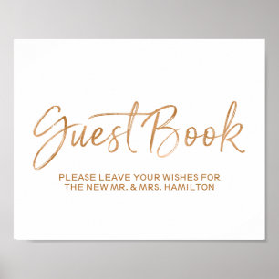 Mariage Livre d'or 8x10 Style Rose Gold Sign