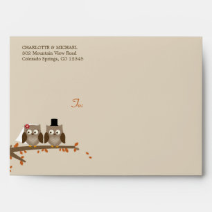 Mariage Love Owls - Enveloppe A7
