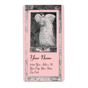 MARIAGE LOVE PEACOCKS, noir et blanc rose