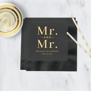 Mariage M. et M. noir et or gras