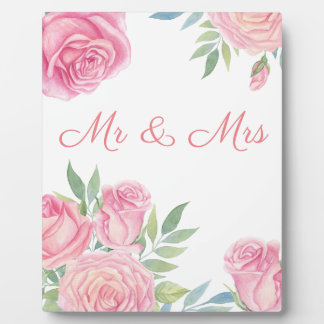 Mariage M. & Mme Table de réception Plaque