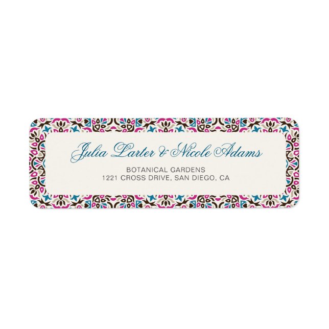 Mariage Mandala Géométrique à Treillis Marocain (Devant)
