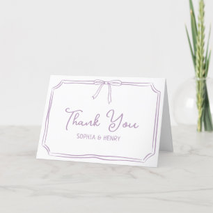 Mariage manuscrit Merci Cartes Elegant Bow