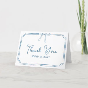 Mariage manuscrit Merci Cartes Elegant Bow