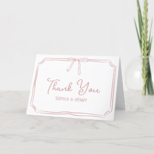 Mariage manuscrit Merci Cartes Elegant Bow