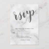 Mariage Marbre blanc élégant classique RSVP