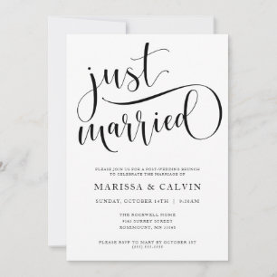 Mariage marié Brunch Invitation