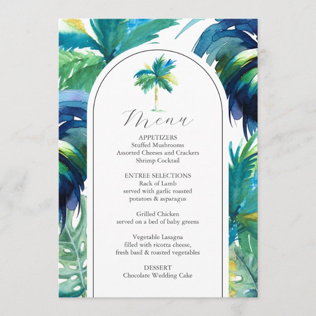 Mariage Menus Tropical Rooster Mariage (Devant)