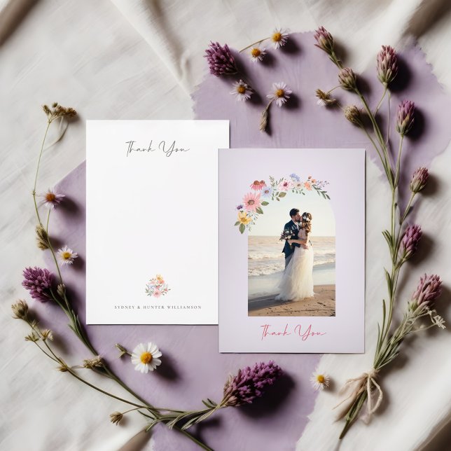 Mariage Merci Arch Fleurs sauvages photo (Wedding Thank You Arch Photo Wildflowers)