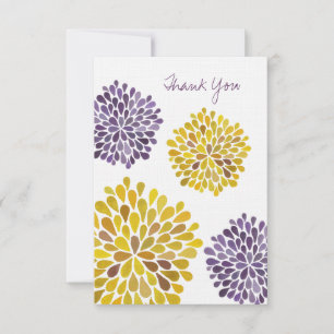 Mariage Merci Cartes de notes Aquarelle Dahlias