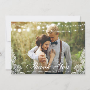 Mariage Merci Lace et String Lumières