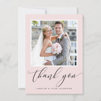 MARIAGE MERCI photo calligraphie blush rose