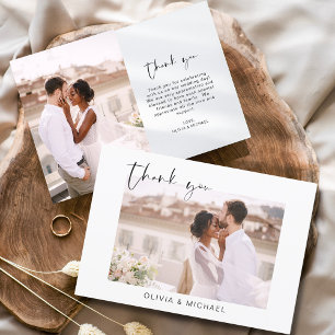 Mariage Merci photo minimaliste