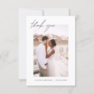 Mariage Merci photo minimaliste romantique