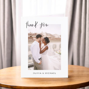 Mariage Merci photo minimaliste romantique