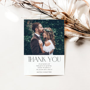MARIAGE MERCI photo moderne serif élégant