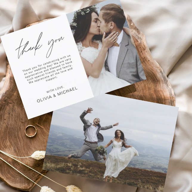 Mariage Merci Photo Simple Élégant Moderne (Créateur téléchargé)
