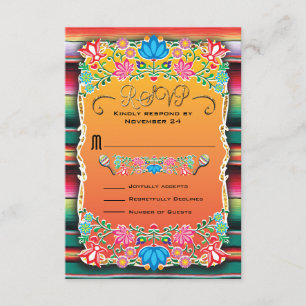 Mariage mexicain Rug et Floral RSVP
