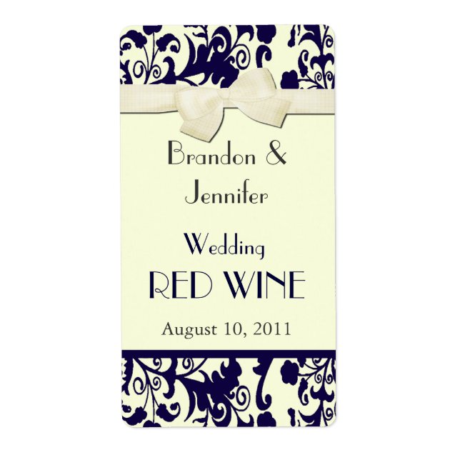 Mariage Mini Étiquettes du vin (Devant)