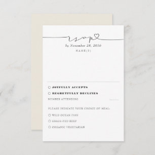 Mariage minimal moderne ivoire RSVP